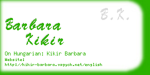 barbara kikir business card